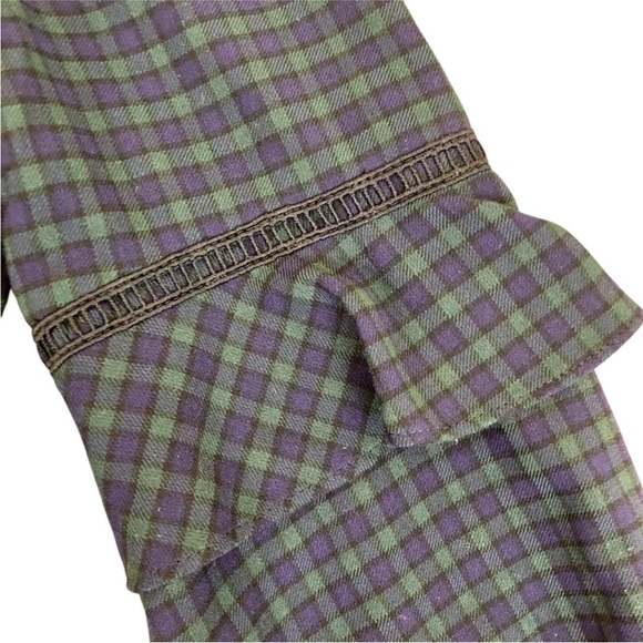 Loft Tartan Shift Dress Balloon Bell Sleeve - Picture 5 of 16